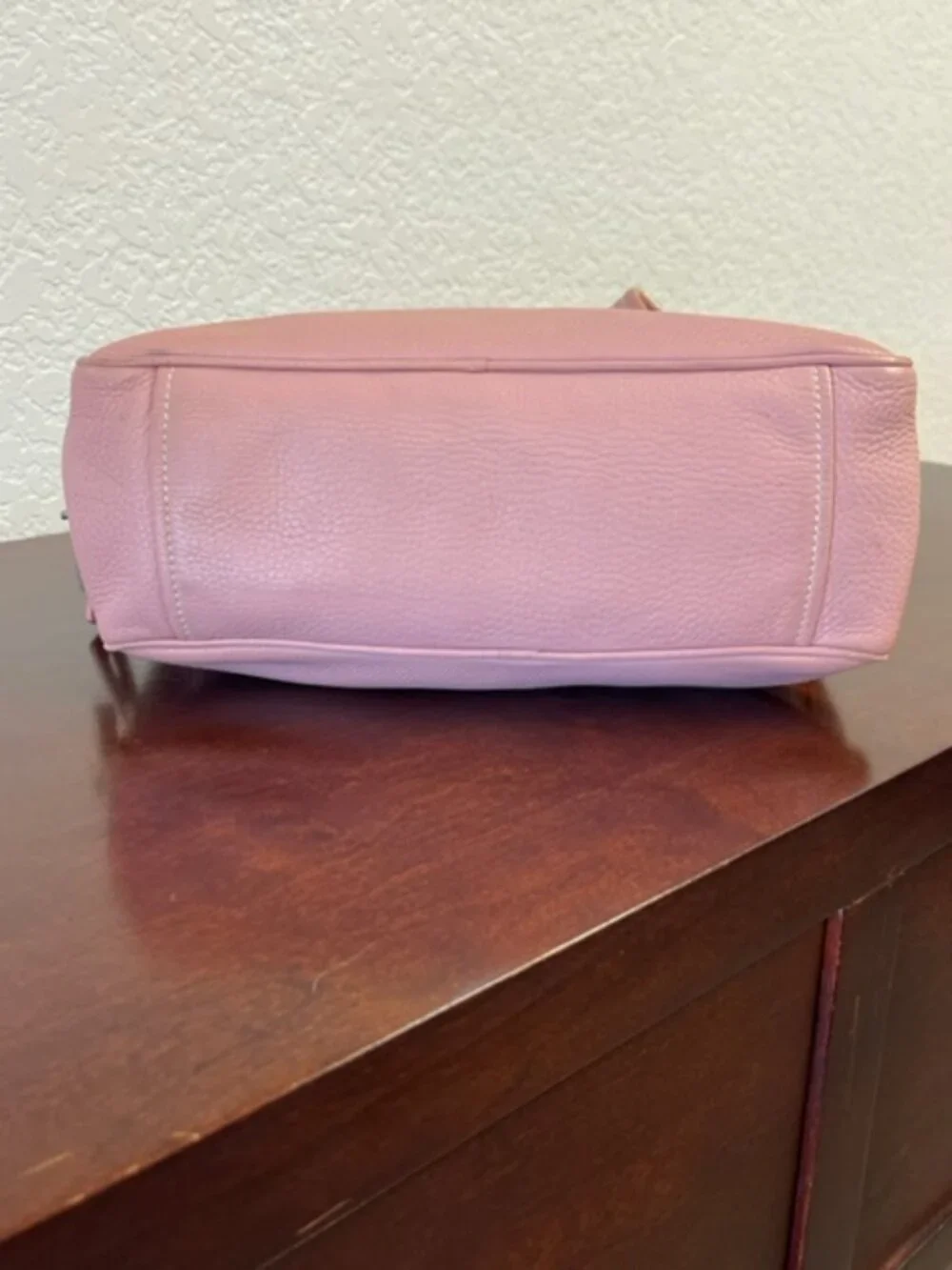 PRADA PINK LEATHER SATCHEL BAG, AUTHENTIC